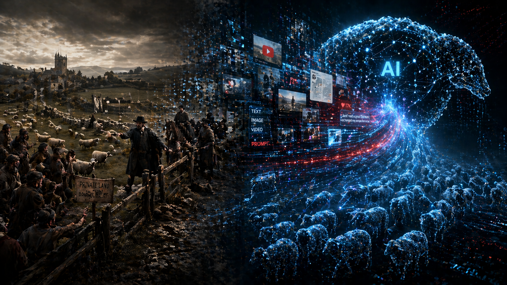 양이 사람을 잡아먹던 역사가 AI 시대에 반복되고 있다 The Second Enclosure — When AI Devours Human Creativity